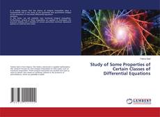 Capa do livro de Study of Some Properties of Certain Classes of Differential Equations 