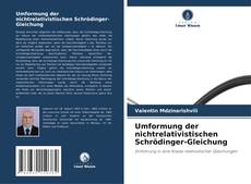 Buchcover von Umformung der nichtrelativistischen Schrödinger-Gleichung