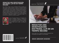 Capa do livro de REDACTAR UNA INVESTIGACIÓN DOCTRINAL LLM EN UN TIEMPO RÉCORD 