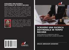 Buchcover von SCRIVERE UNA RICERCA DOTTRINALE IN TEMPO RECORD