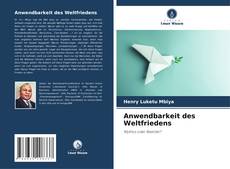Copertina di Anwendbarkeit des Weltfriedens