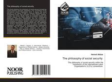 Capa do livro de The philosophy of social security 