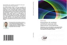 Обложка Acquisition du système accentuel russe par des apprenants francophones