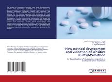 Capa do livro de New method development and validation of sensitive LC-MS/MS method 