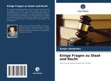 Capa do livro de Einige Fragen zu Staat und Recht 