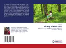 Bookcover of History of Education