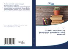 Portada del libro de Yoshlar kamolotida xalq pedagogogik yondashuvlarning ahamiyati