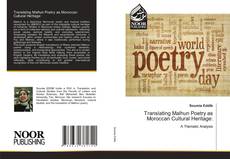 Capa do livro de Translating Malhun Poetry as Moroccan Cultural Heritage: 
