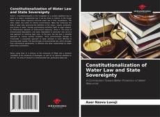 Capa do livro de Constitutionalization of Water Law and State Sovereignty 