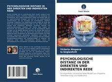 PSYCHOLOGISCHE DISTANZ IN DER DIREKTEN UND INDIREKTEN REDE kitap kapağı