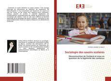Sociologie des savoirs scolaires kitap kapağı