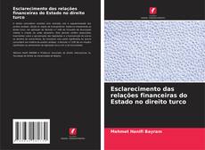 Capa do livro de Esclarecimento das relações financeiras do Estado no direito turco 