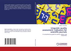 Linguistic quality assessment: indicators for scientific journals kitap kapağı