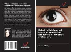Portada del libro de Dzieci oddzielone od rodzin w kontekście kanadyjskim: dylemat systemowy