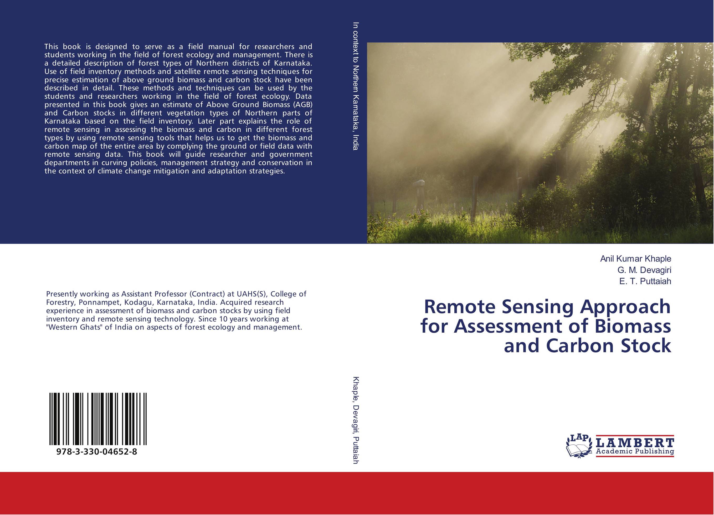 Remote Sensing Approach for Assessment of Biomass and Carbon Stock..