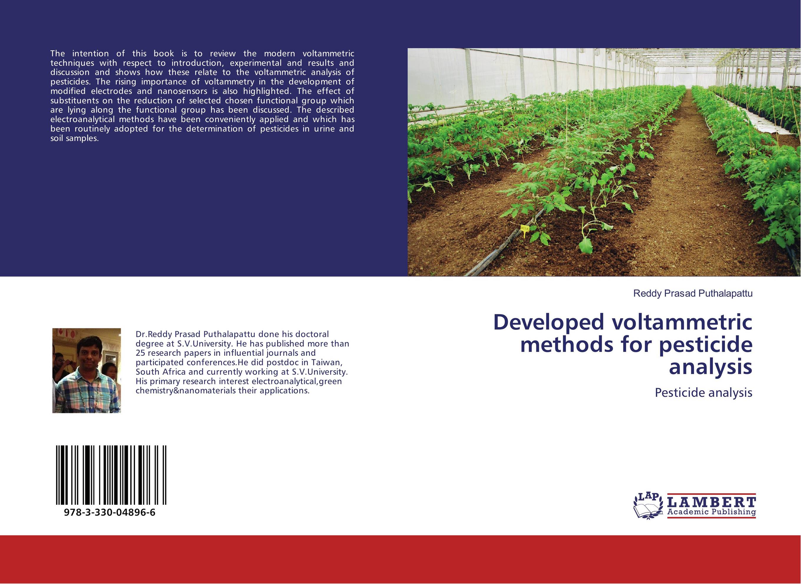 Developed voltammetric methods for pesticide analysis. Pesticide analysis.