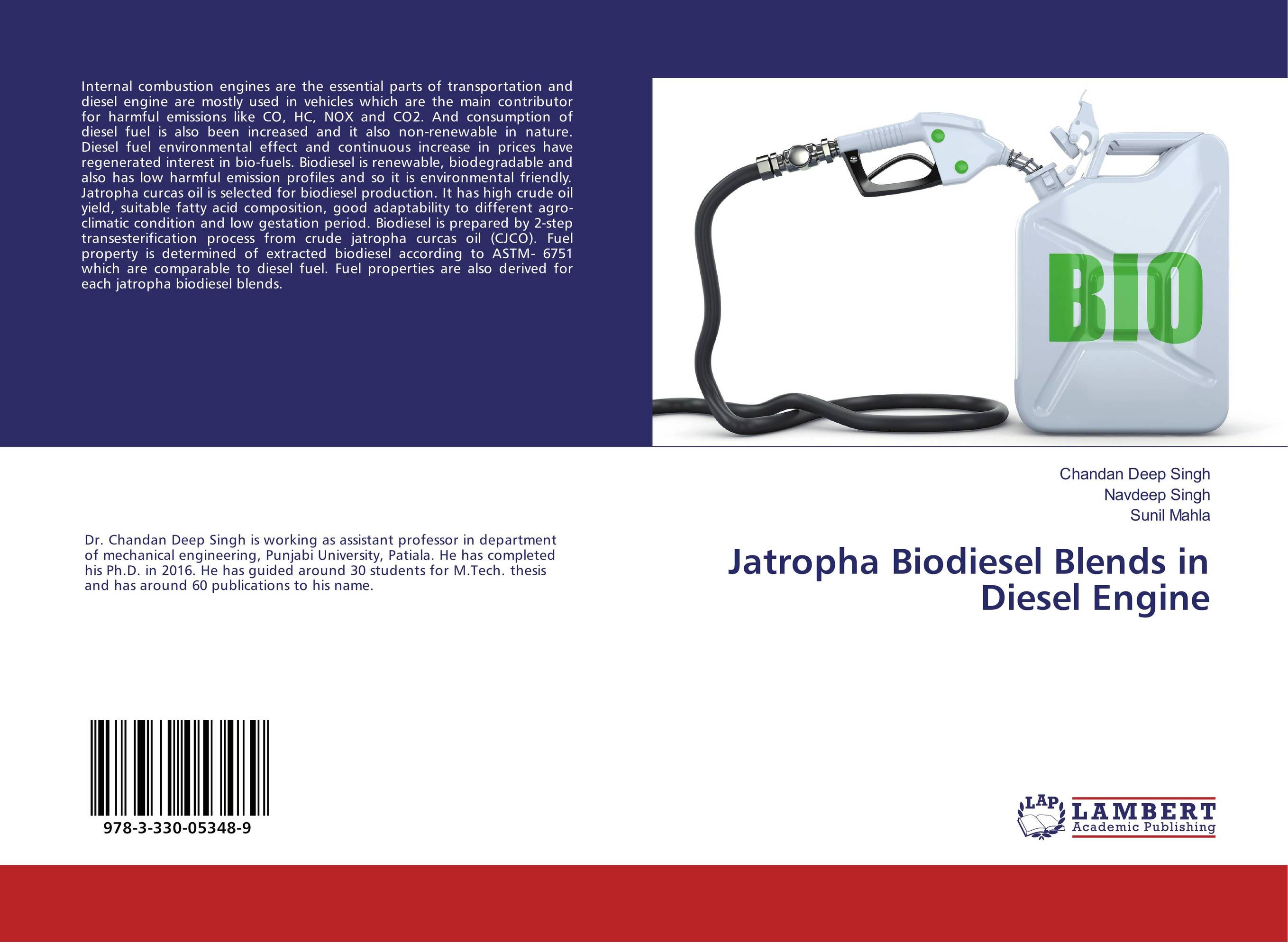 Jatropha Biodiesel Blends in Diesel Engine..