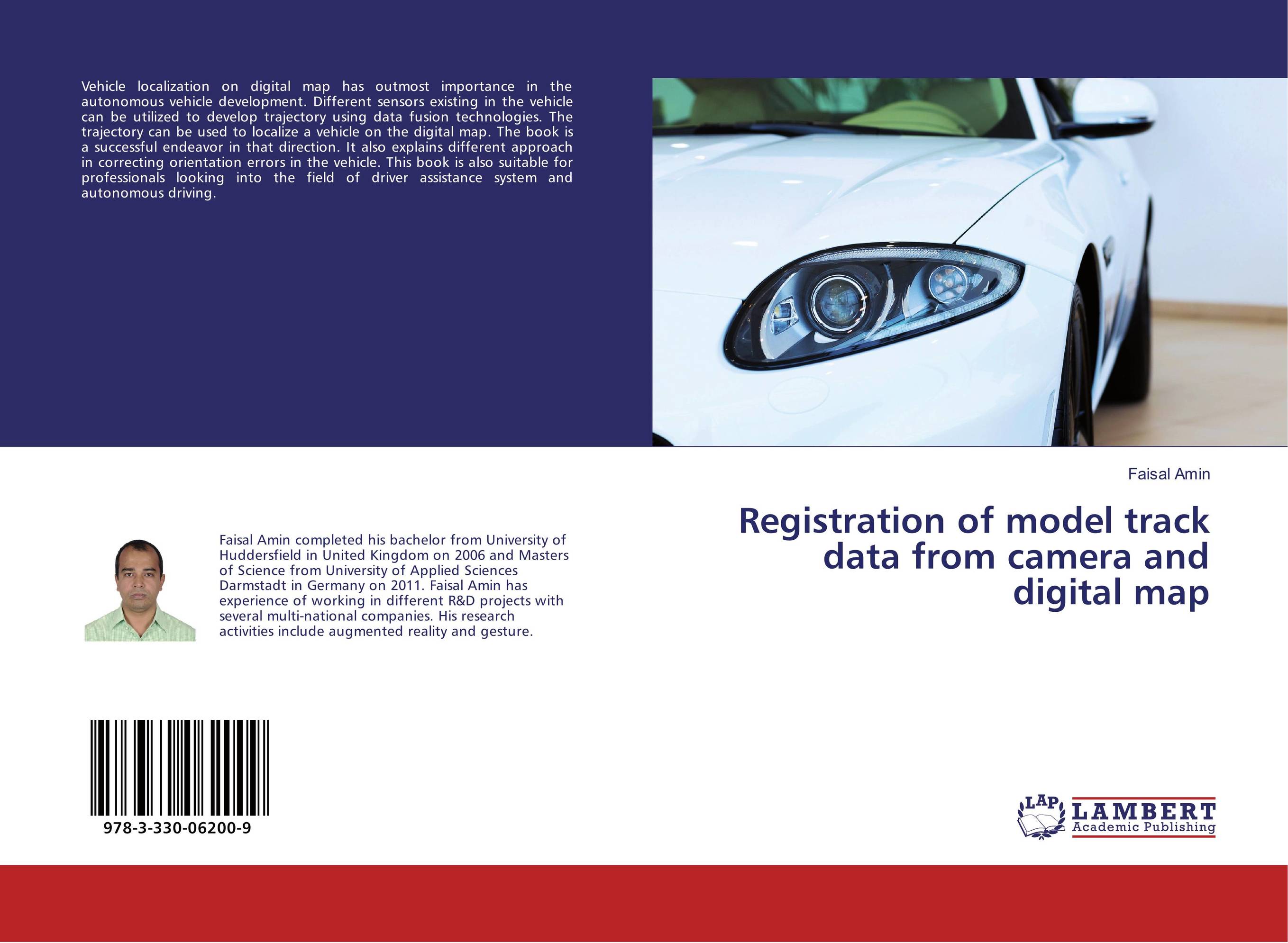 Registration of model track data from camera and digital map..