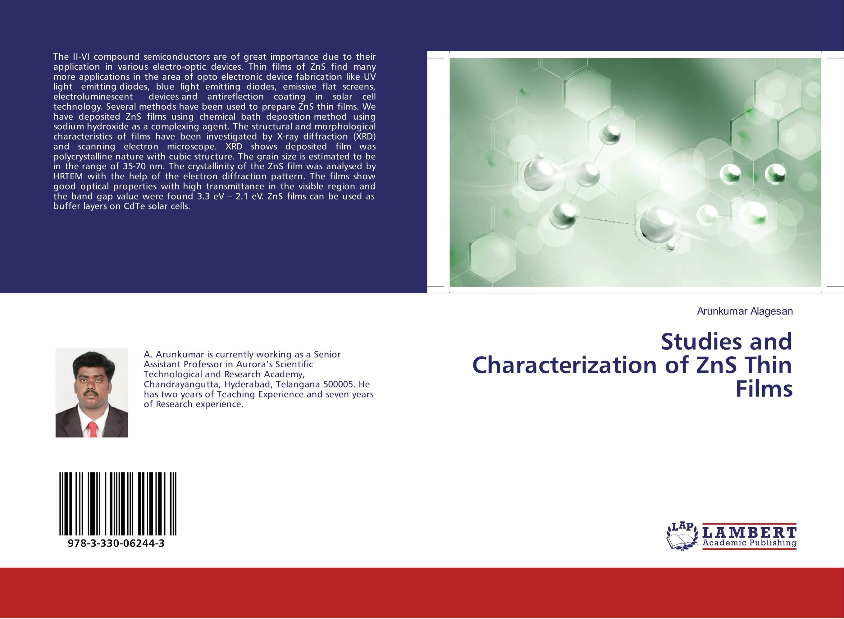 Studies and Characterization of ZnS Thin Films..