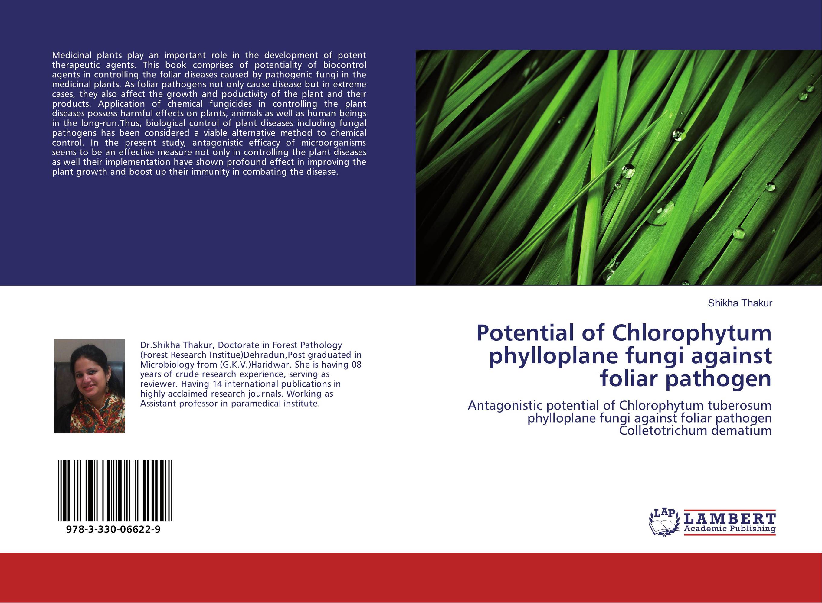 Potential of Chlorophytum phylloplane fungi against foliar pathogen. Antagonistic potential of Chlorophytum tuberosum phylloplane fungi against foliar pathogen Colletotrichum dematium.