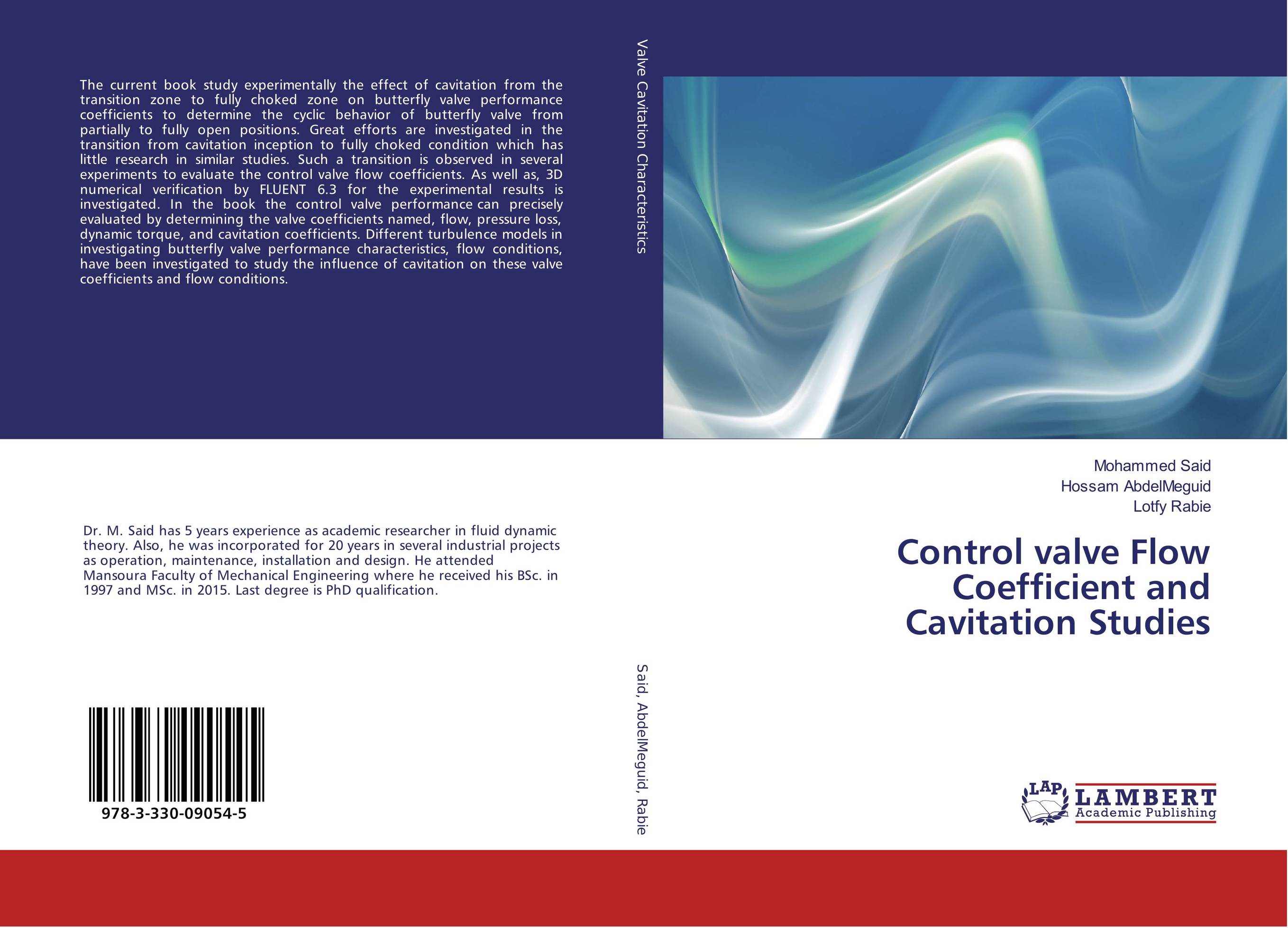 Control valve Flow Coefficient and Cavitation Studies..