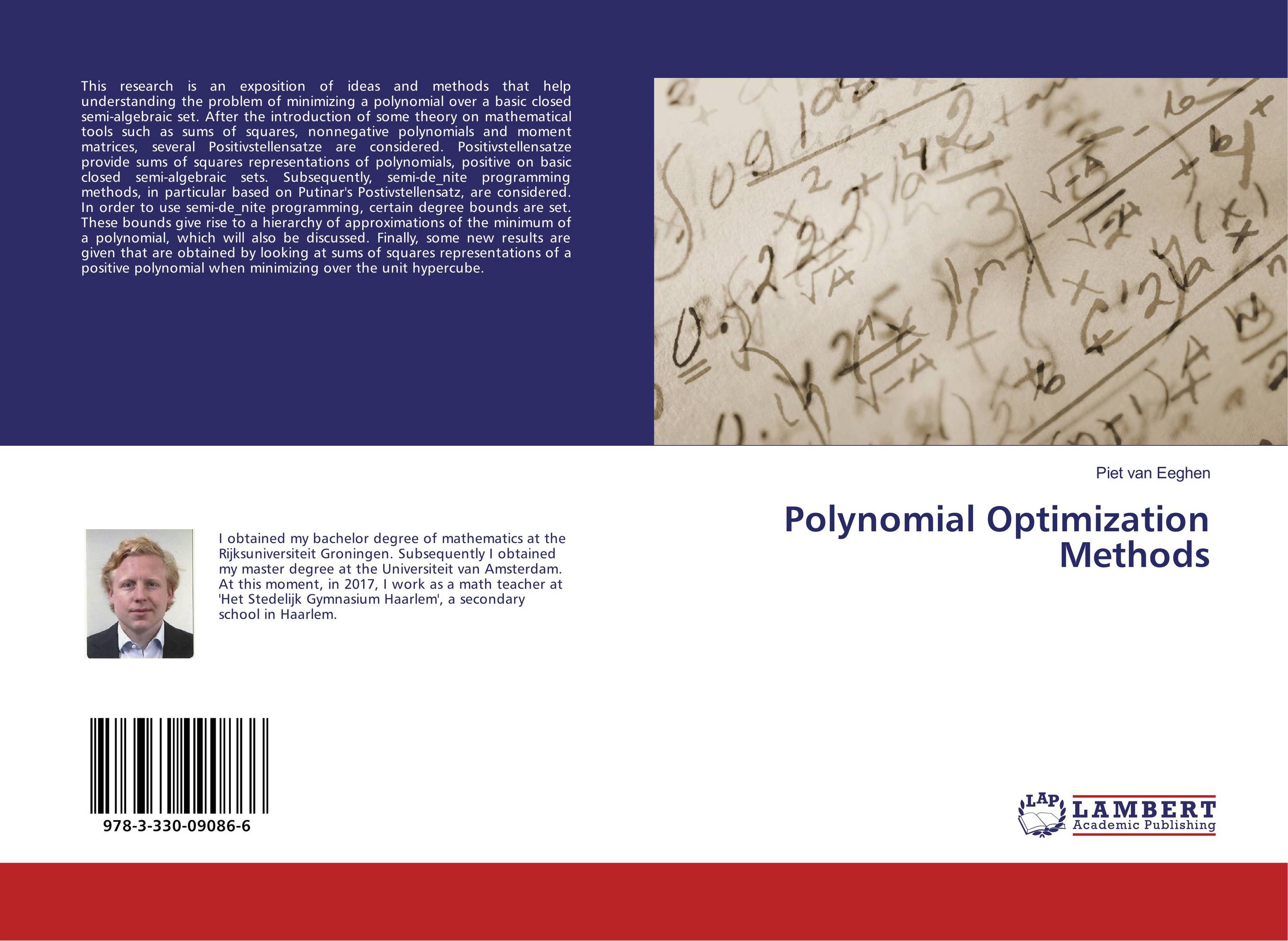 Polynomial Optimization Methods..