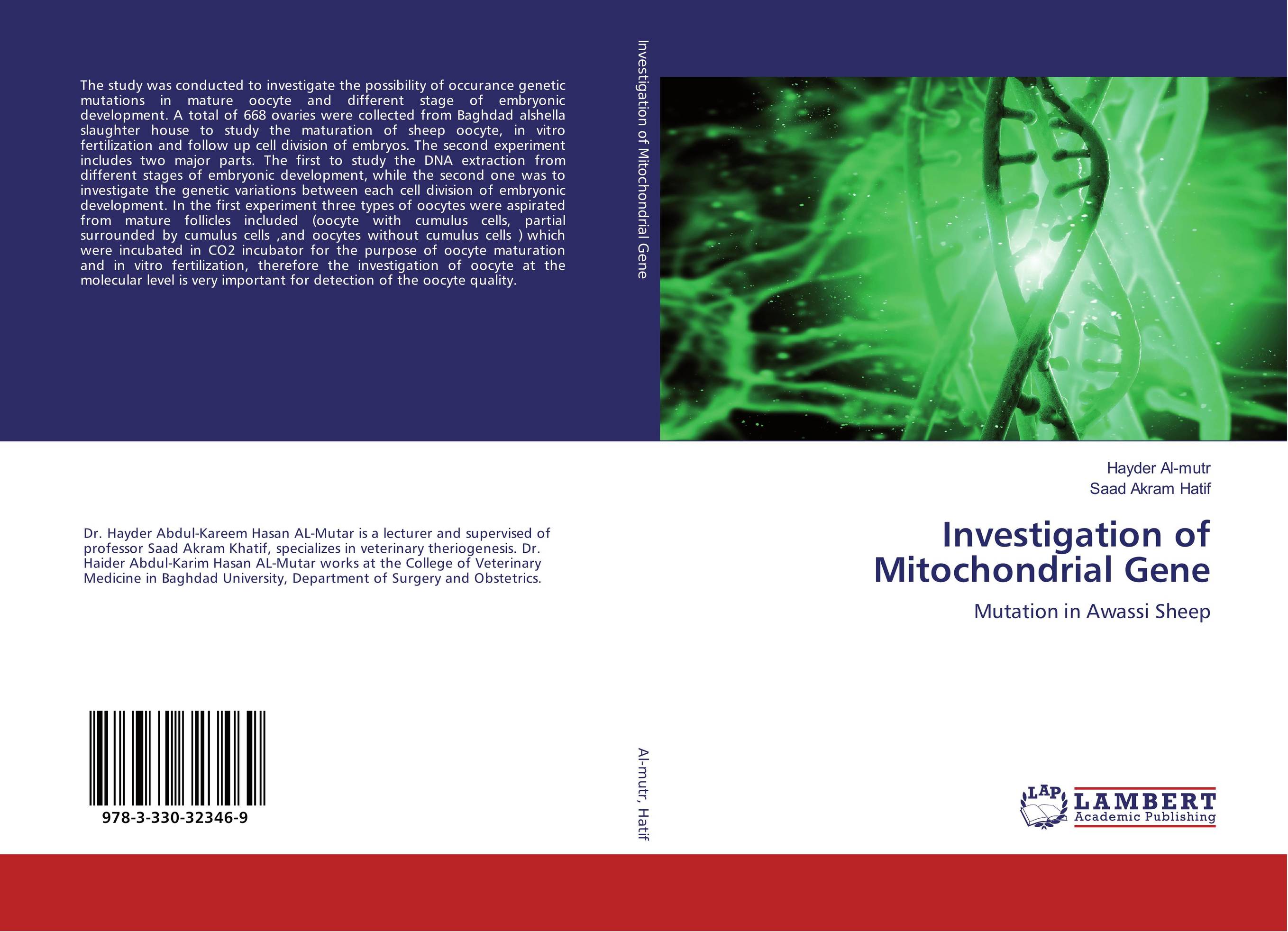 Investigation of Mitochondrial Gene. Mutation in Awassi Sheep.