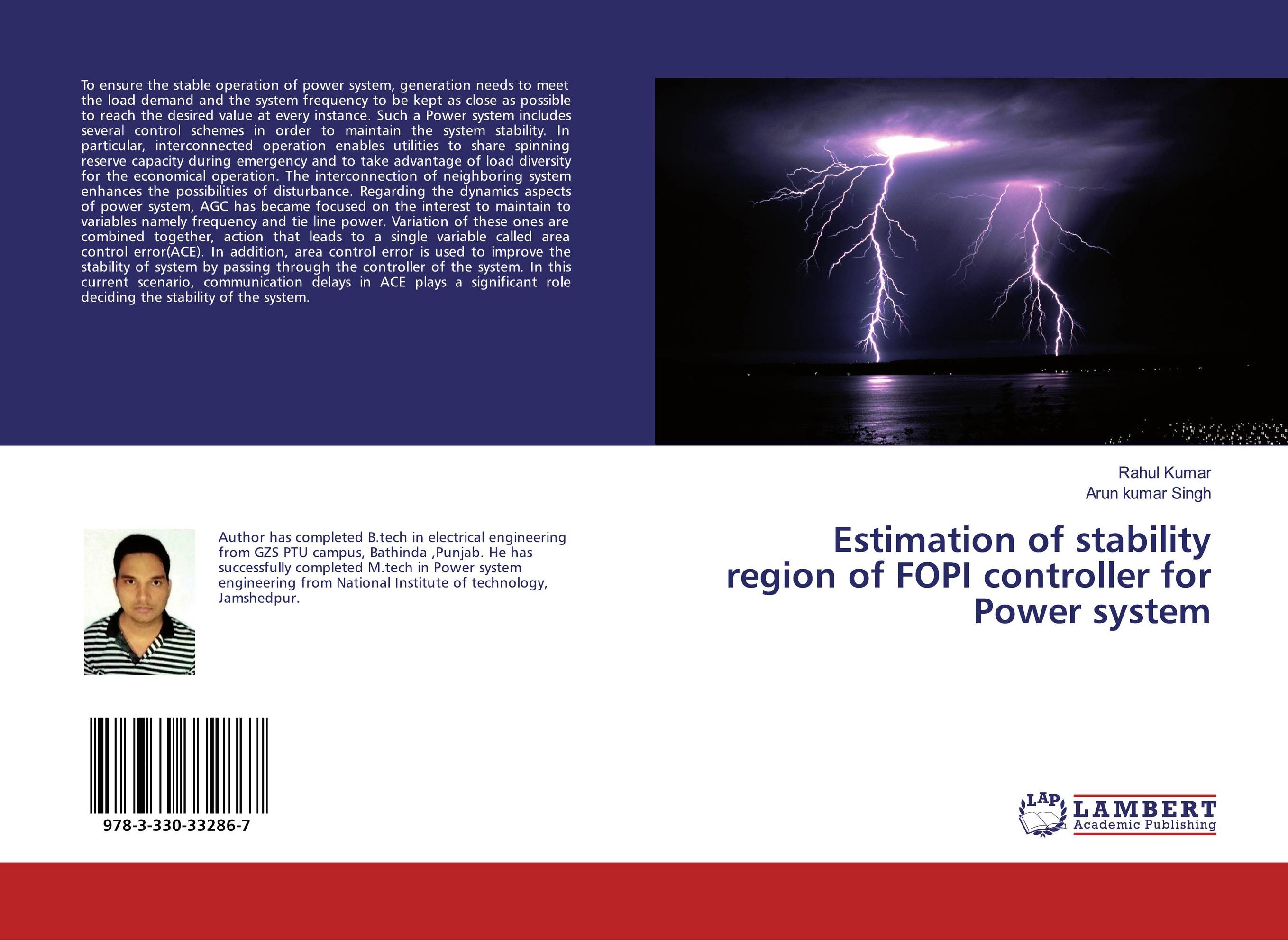 Estimation of stability region of FOPI controller for Power system..