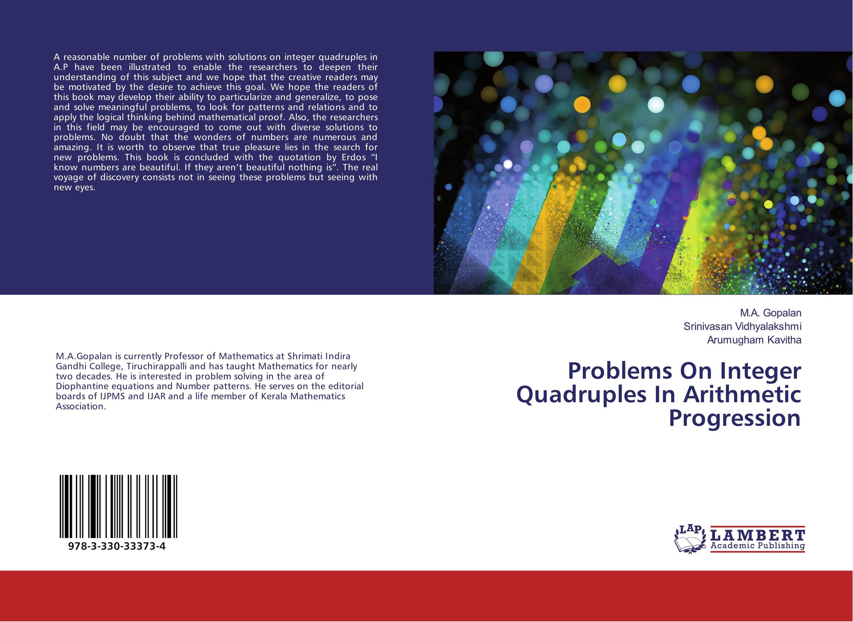 Problems On Integer Quadruples In Arithmetic Progression..