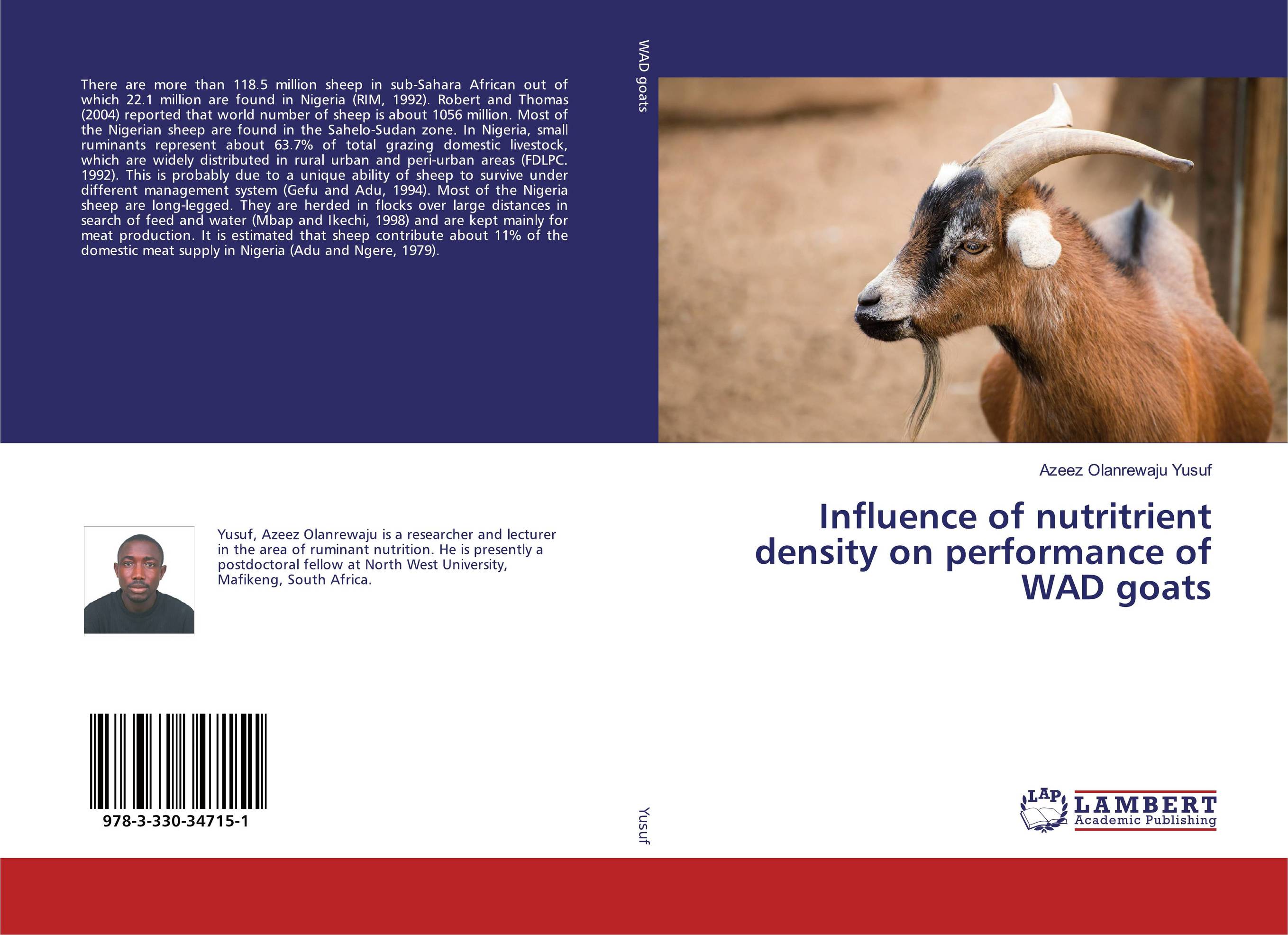 Influence of nutritrient density on performance of WAD goats..