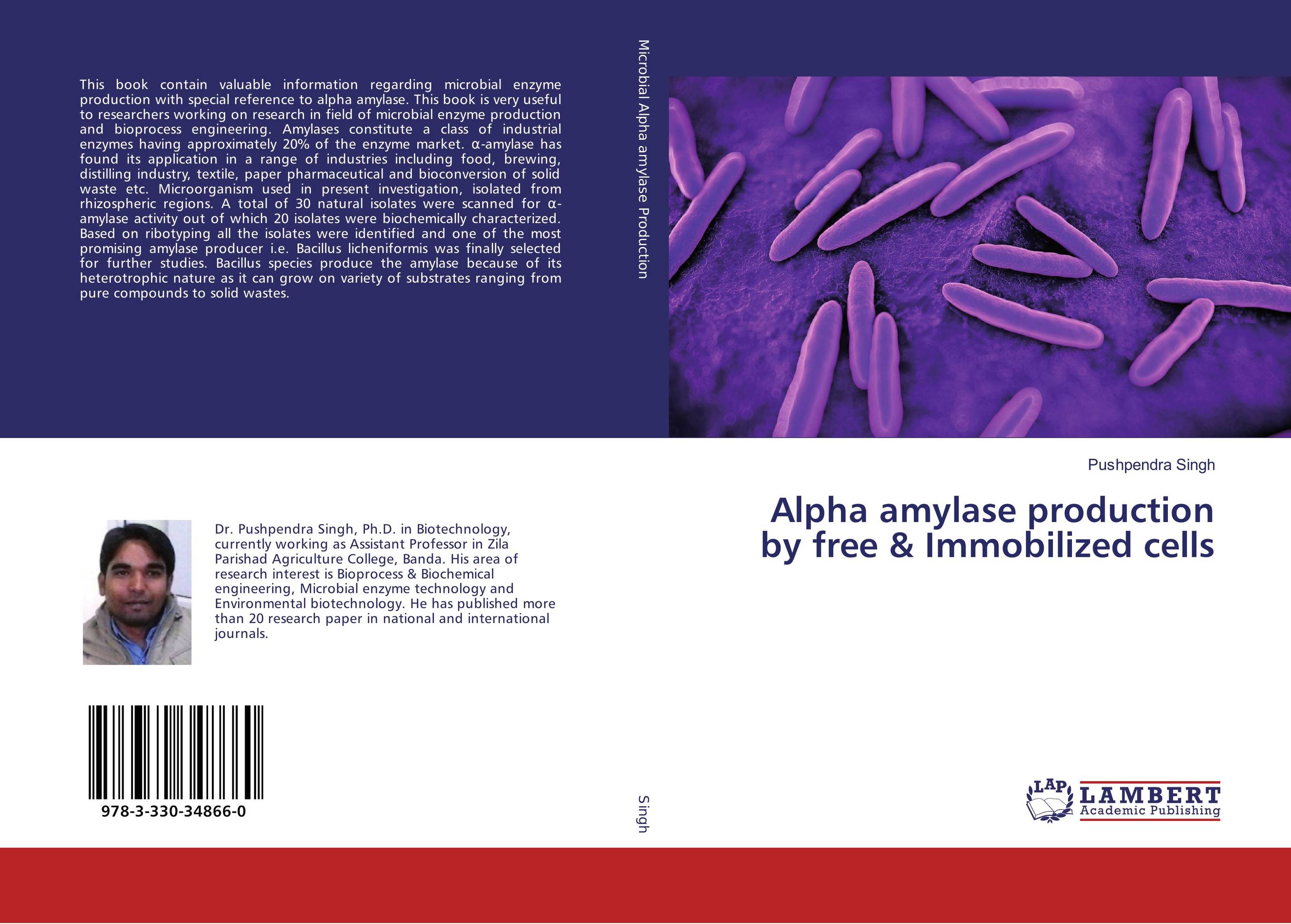 Alpha amylase production by free &amp;amp; Immobilized cells..