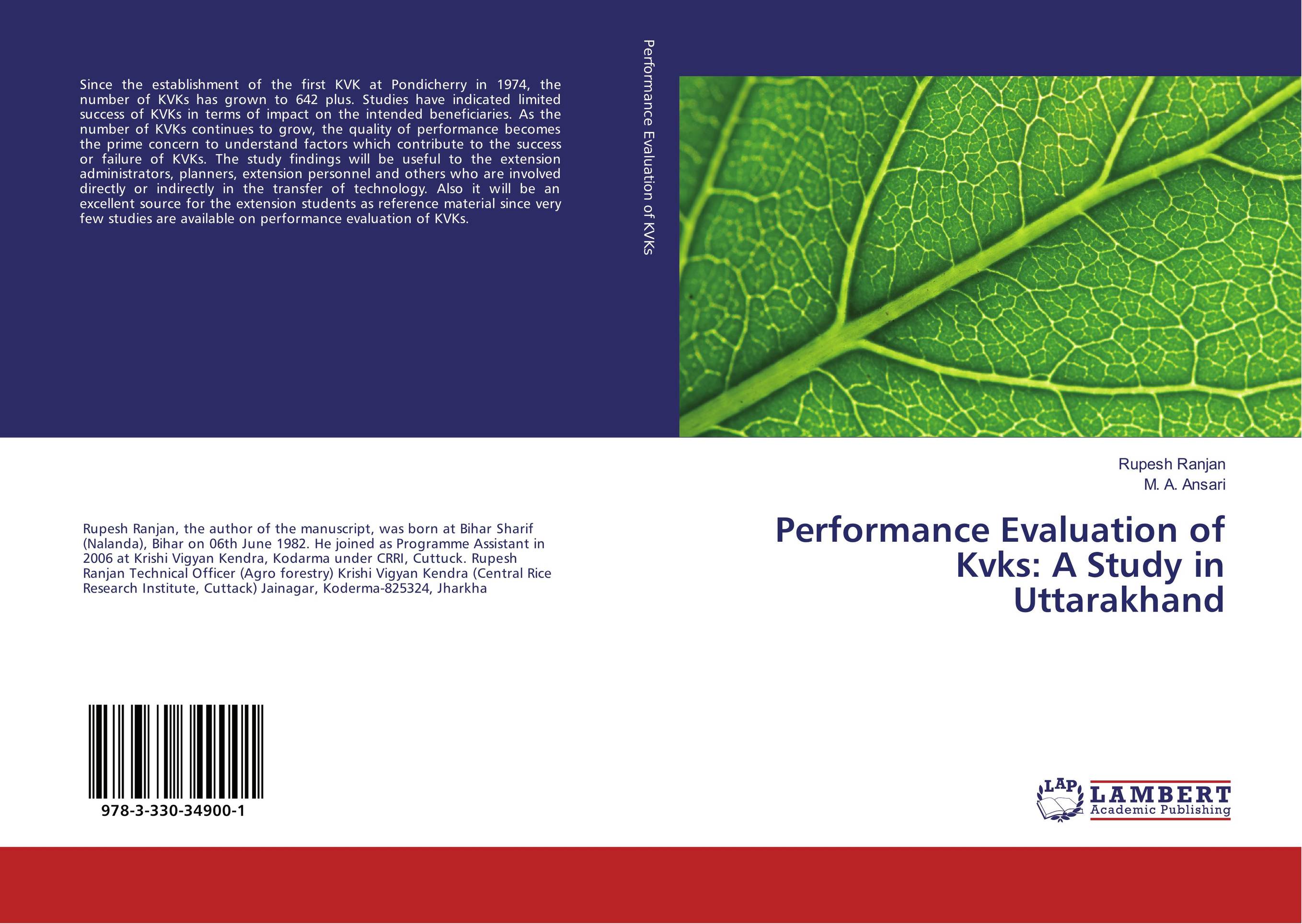 Performance Evaluation of Kvks: A Study in Uttarakhand..