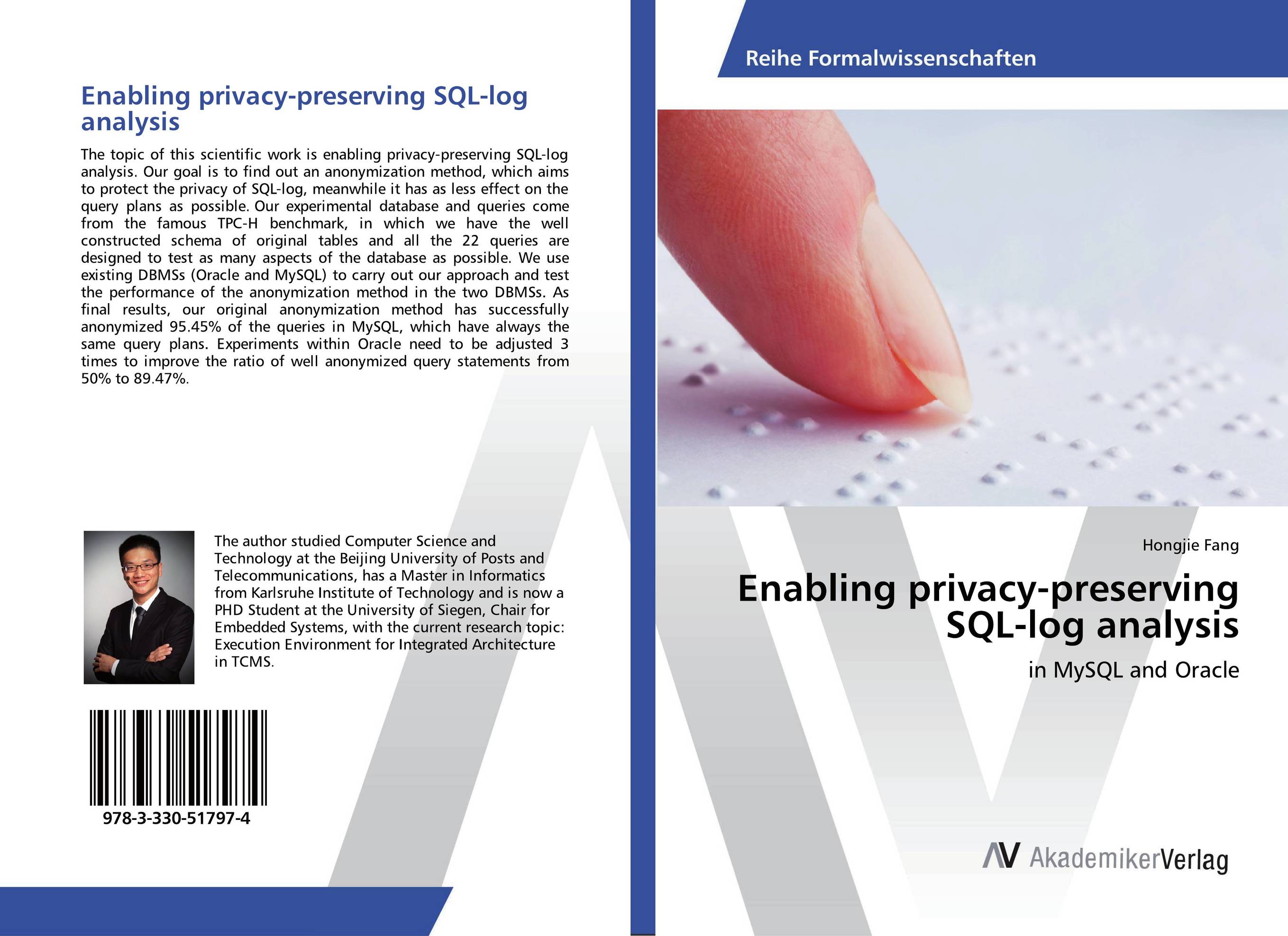 Enabling privacy-preserving SQL-log analysis. In MySQL and Oracle.