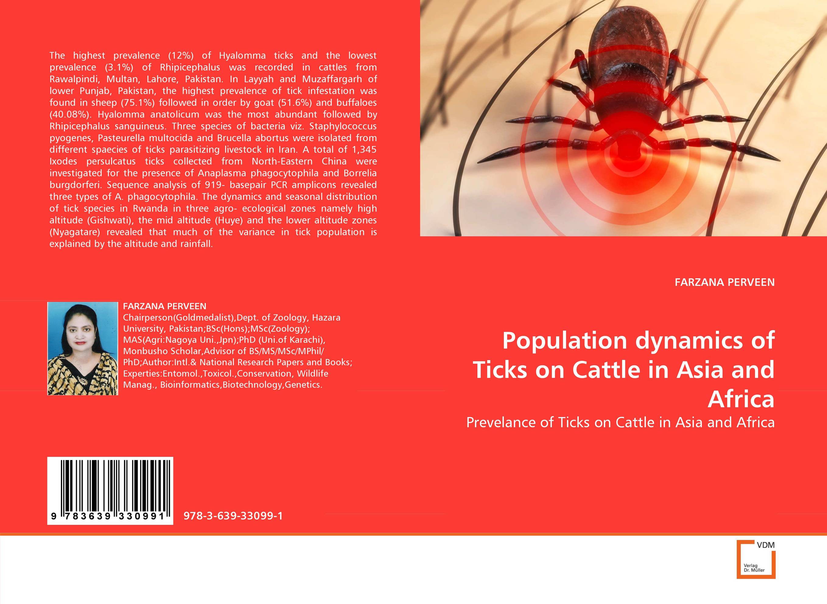 Population dynamics of Ticks on Cattle in Asia and Africa. Prevelance of Ticks on Cattle in Asia and Africa.