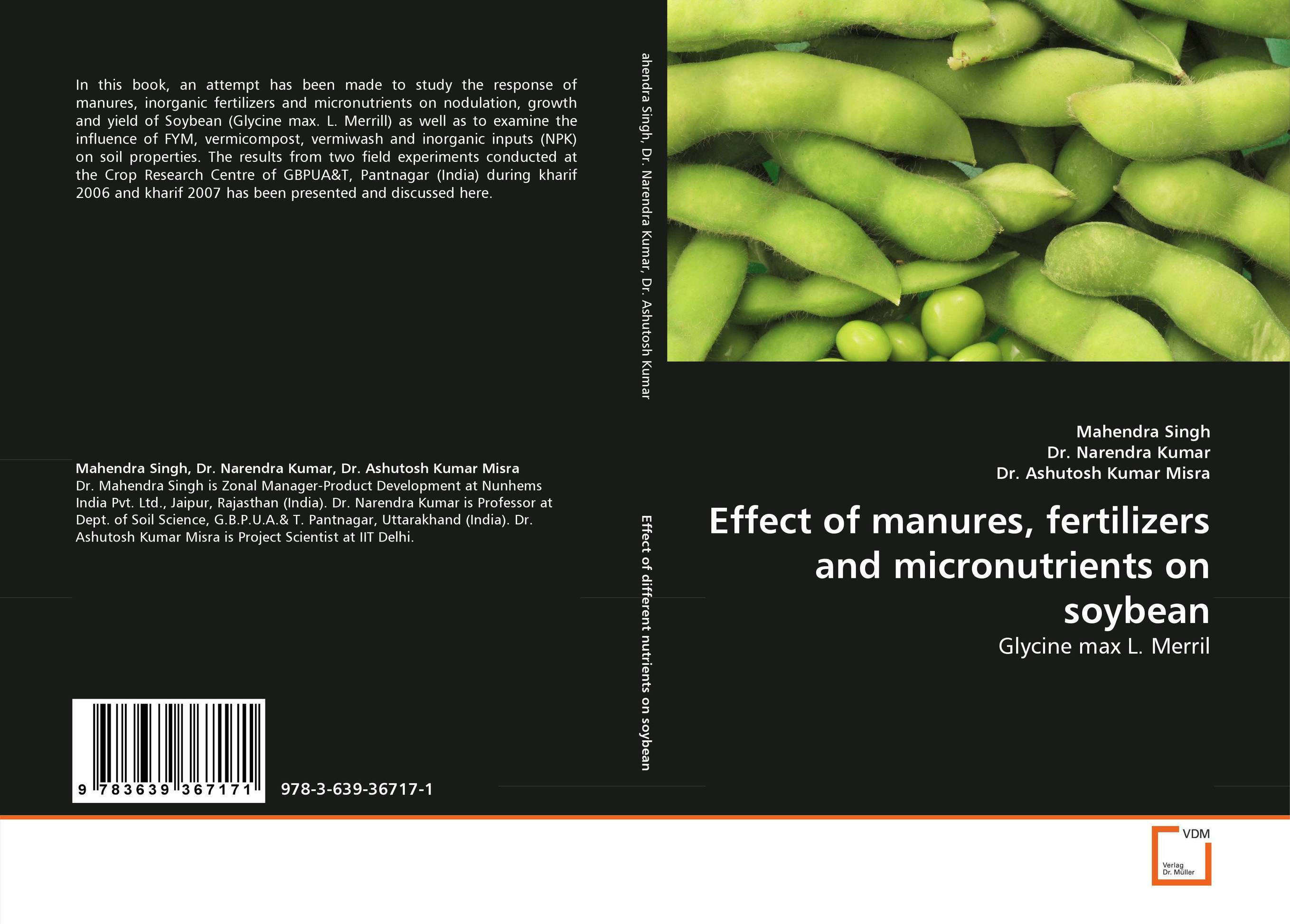 Effect of manures, fertilizers and micronutrients on soybean. Glycine max L. Merril.
