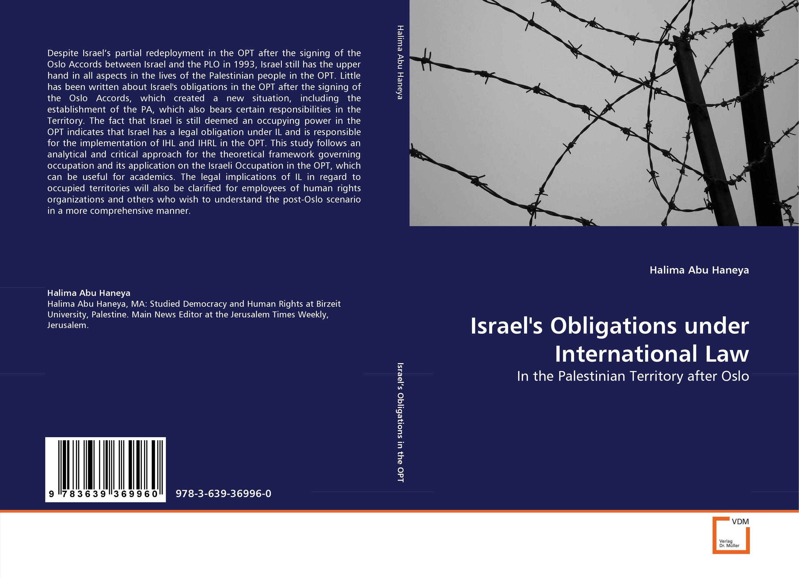 9783639369960 Israel''s Obligations under International Law Halima Abu Haneya 9783639369960 Israel''s Obligations under International Law Halima Abu Haneya