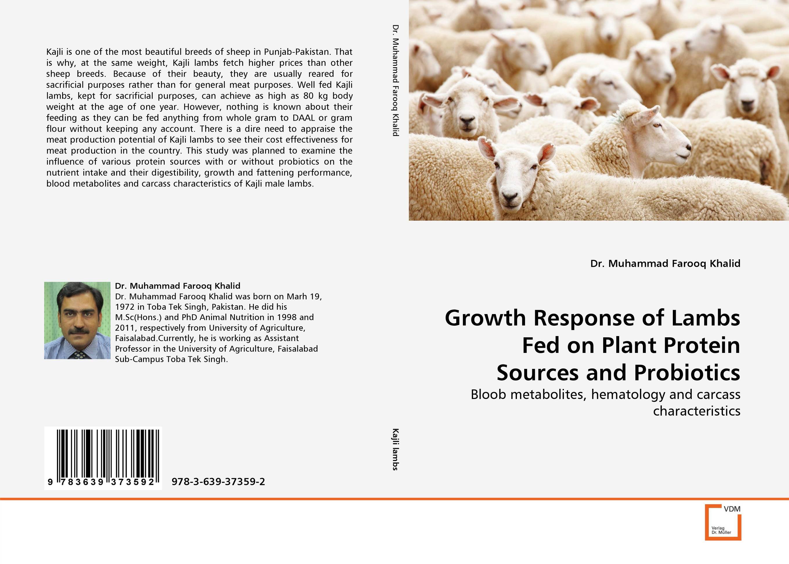 Growth Response of Lambs Fed on Plant Protein Sources and Probiotics. Bloob metabolites, hematology and carcass characteristics.