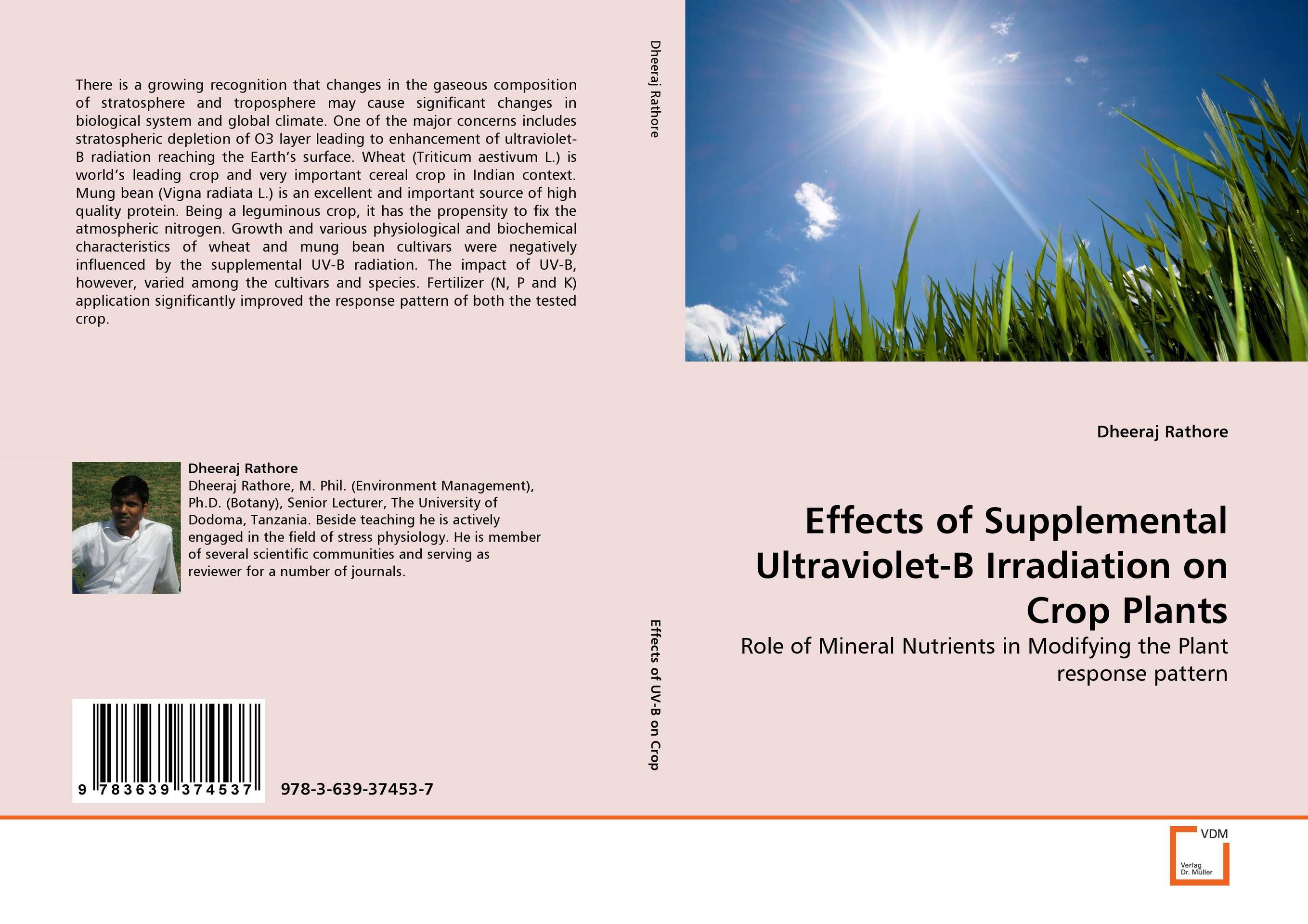 Effects of Supplemental Ultraviolet-B Irradiation on Crop Plants. Role of Mineral Nutrients in Modifying the Plant response pattern.
