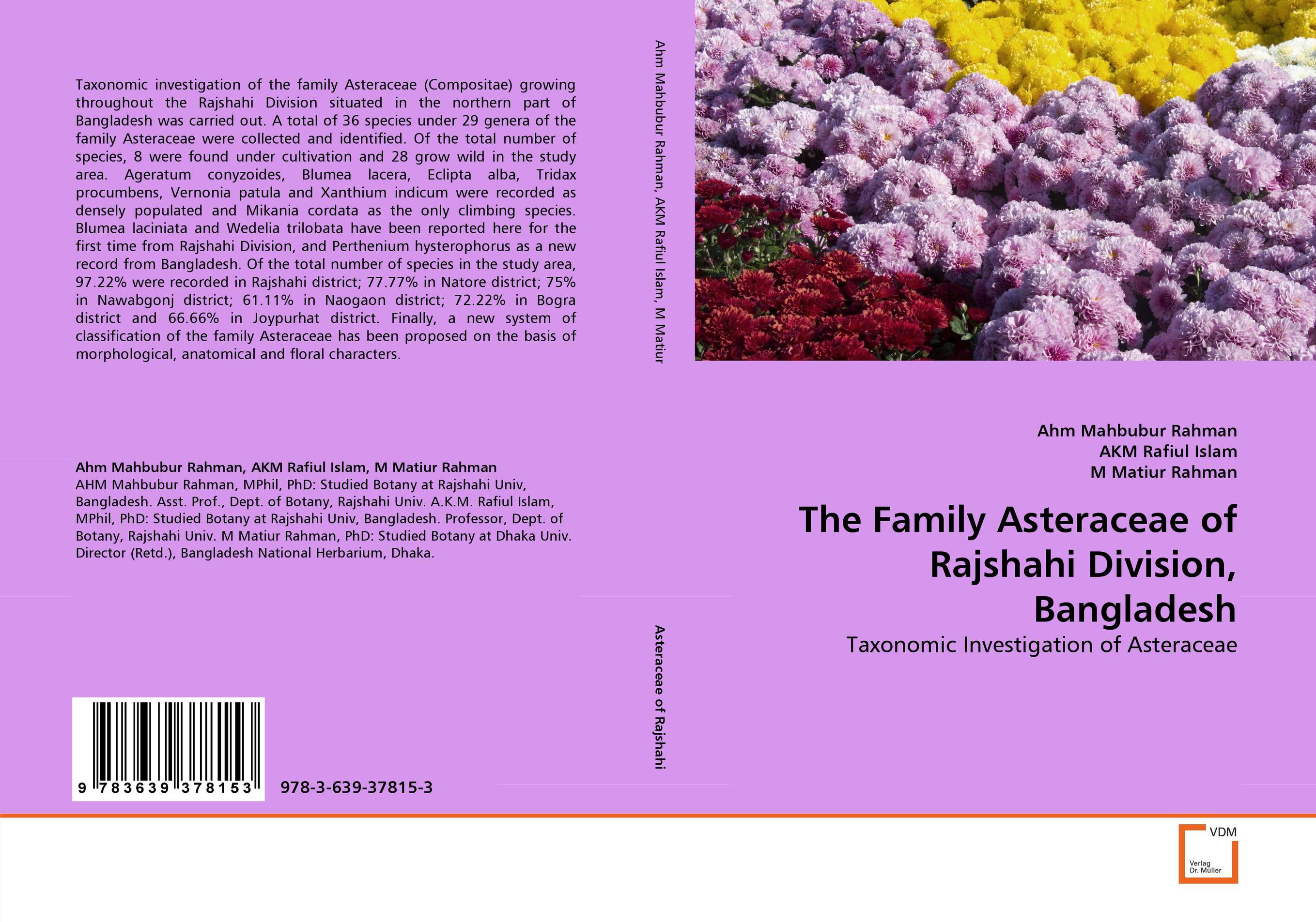 The Family Asteraceae of Rajshahi Division, Bangladesh. Taxonomic Investigation of Asteraceae.