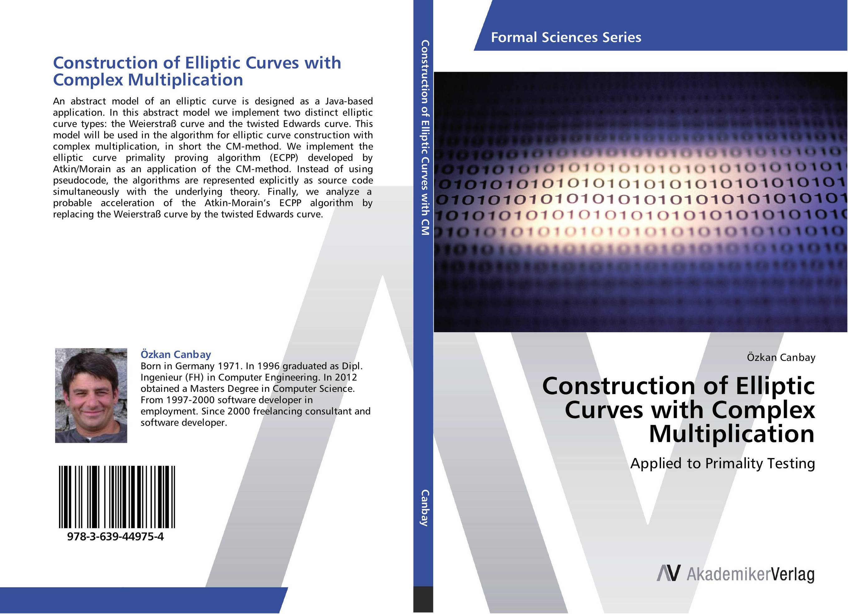 Construction of Elliptic Curves with Complex Multiplication. Applied to Primality Testing.