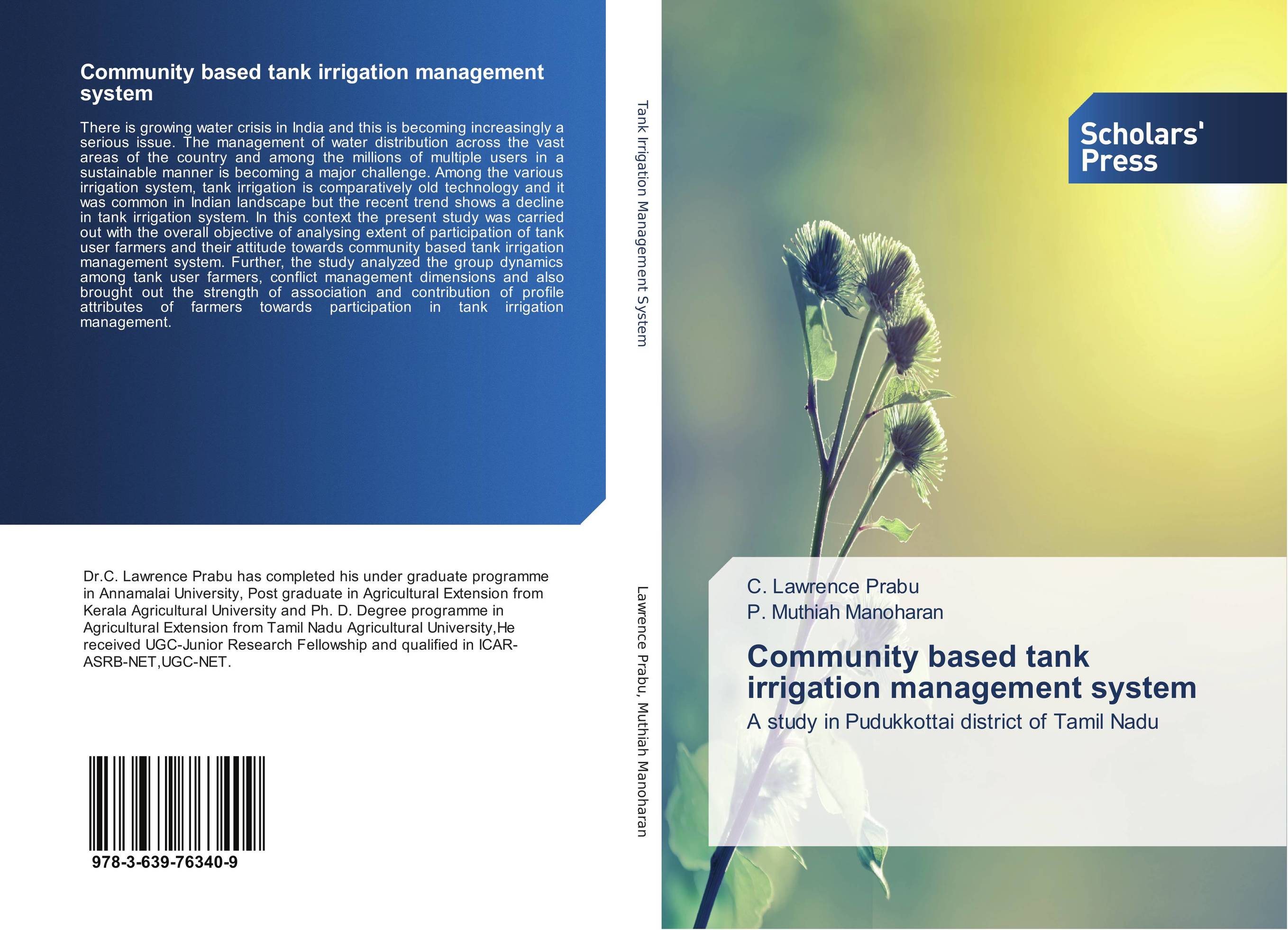 Community based tank irrigation management system. A study in Pudukkottai district of Tamil Nadu.