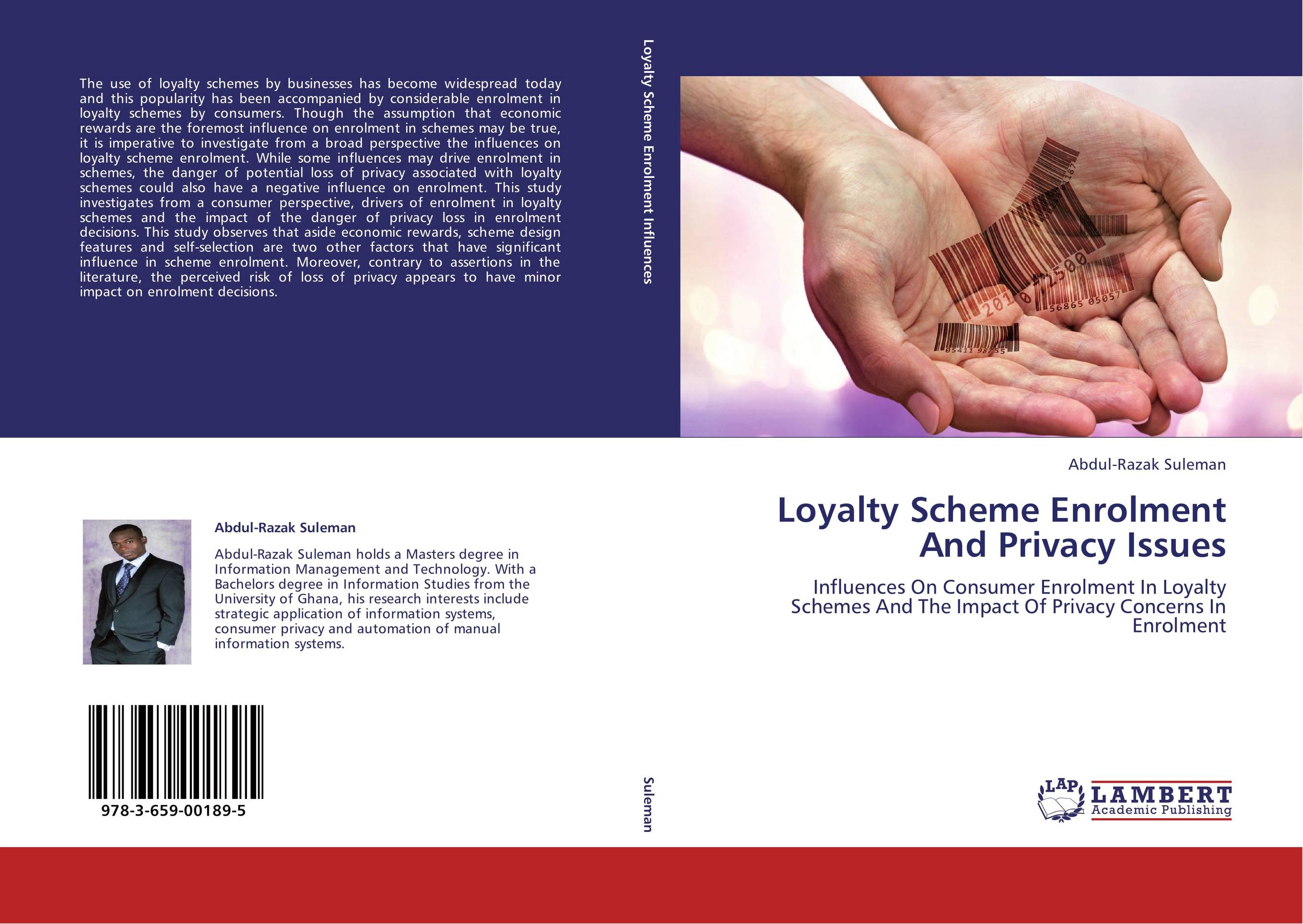 9783659001895 Loyalty Scheme Enrolment And Privacy Issues AbdulRazak Suleman 9783659001895 Loyalty Scheme Enrolment And Privacy Issues AbdulRazak Suleman