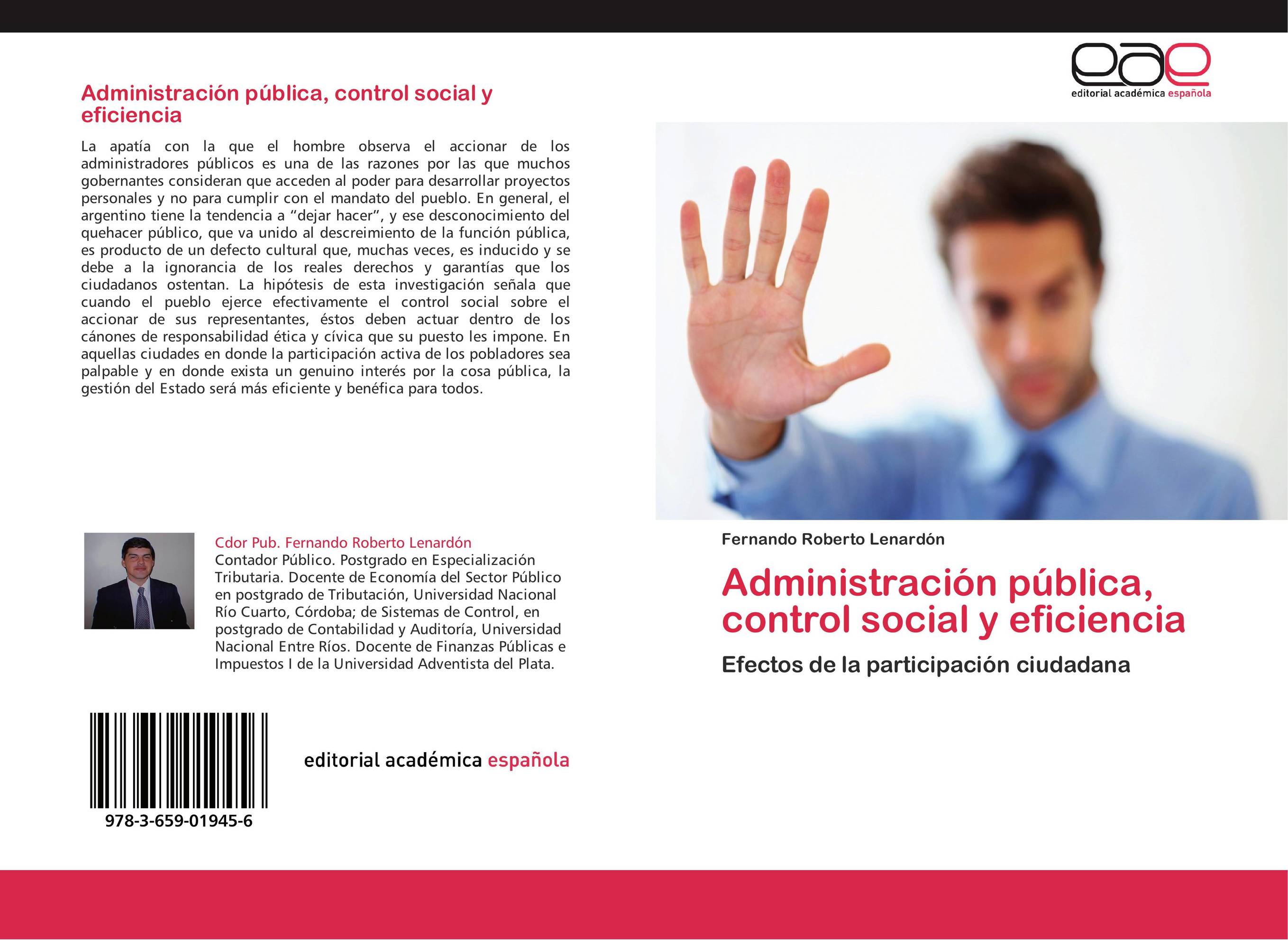 Administración pública, control social y eficiencia