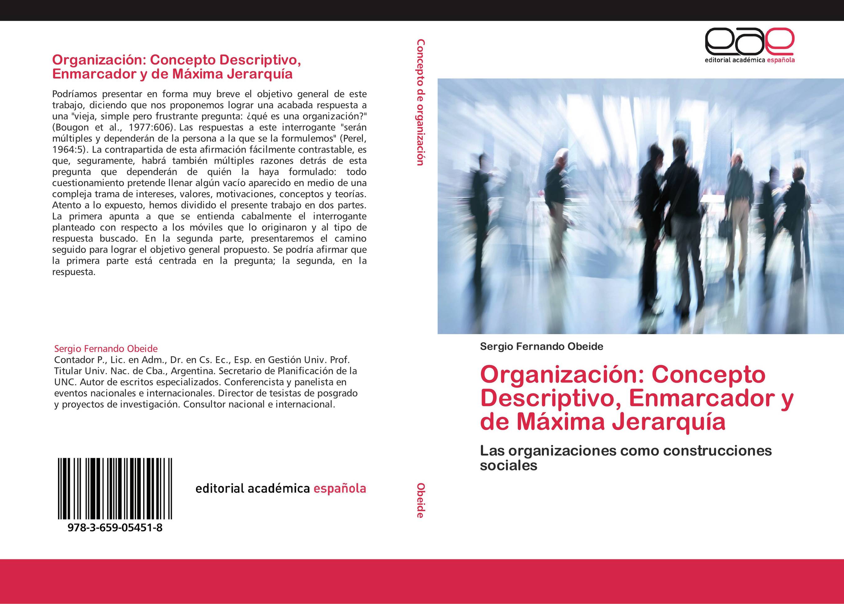 Organización: Concepto Descriptivo, Enmarcador y de Máxima Jerarquía