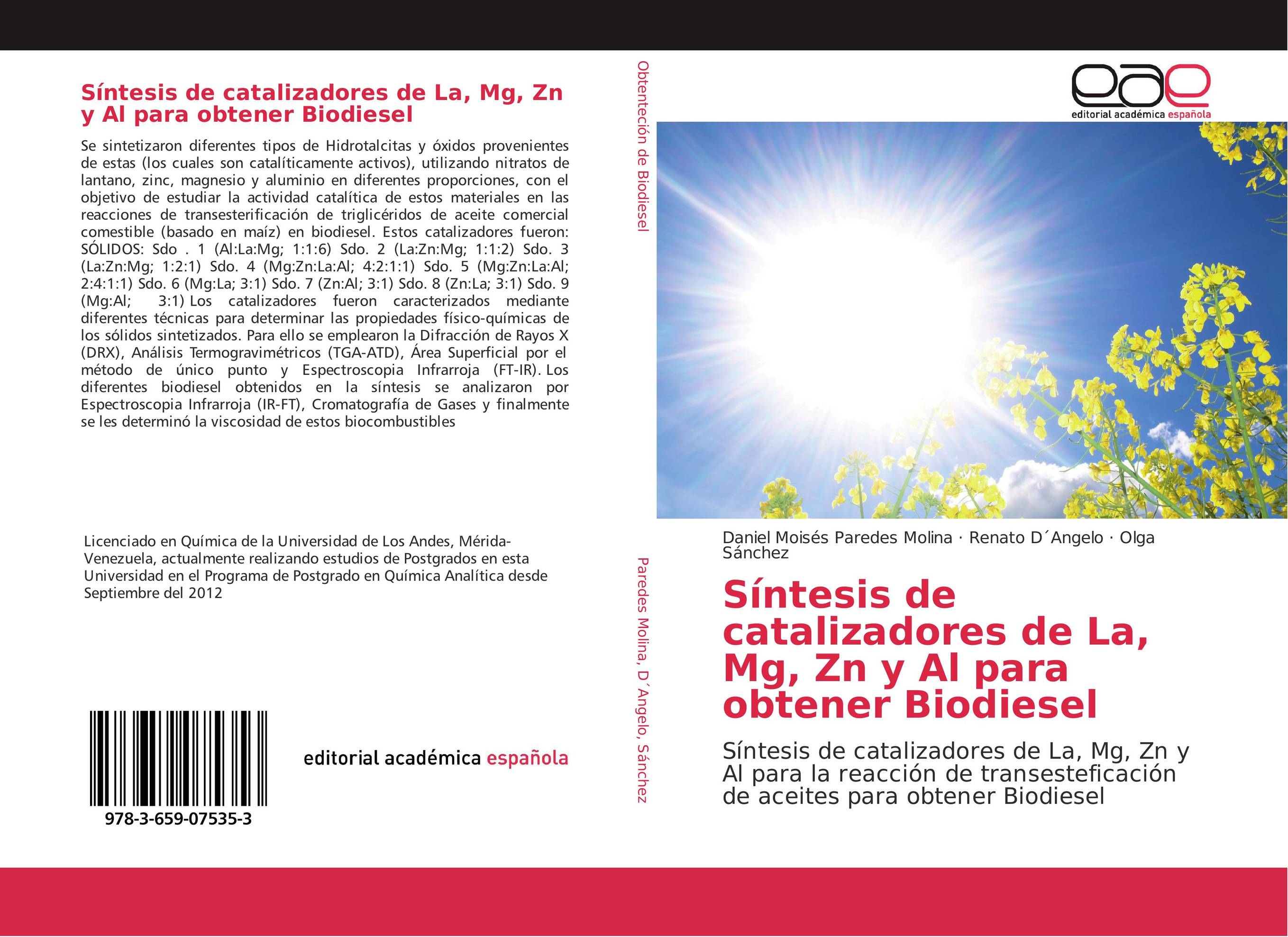 Síntesis de catalizadores de La, Mg, Zn y Al para obtener Biodiesel