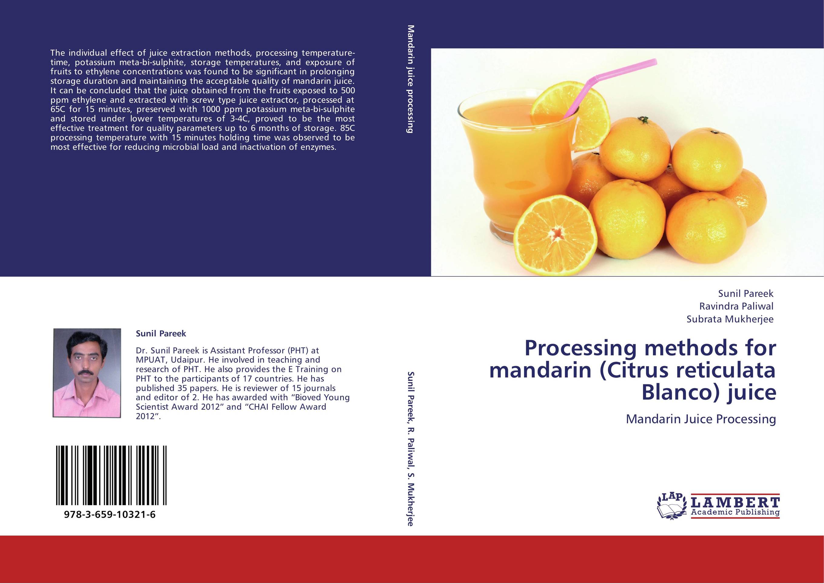 Processing methods for mandarin (Citrus reticulata Blanco) juice. Mandarin Juice Processing.