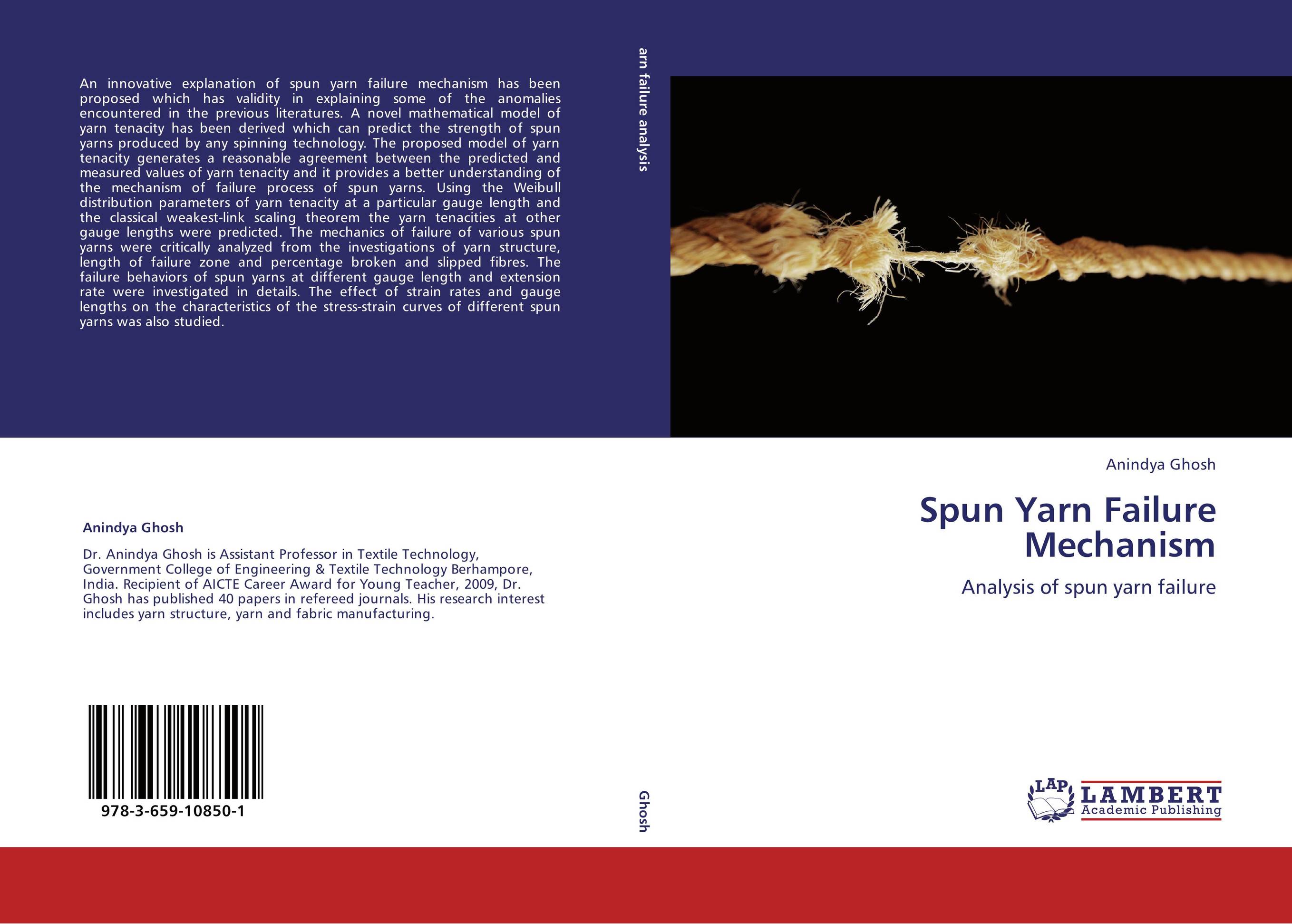 Spun Yarn Failure Mechanism. Analysis of spun yarn failure.
