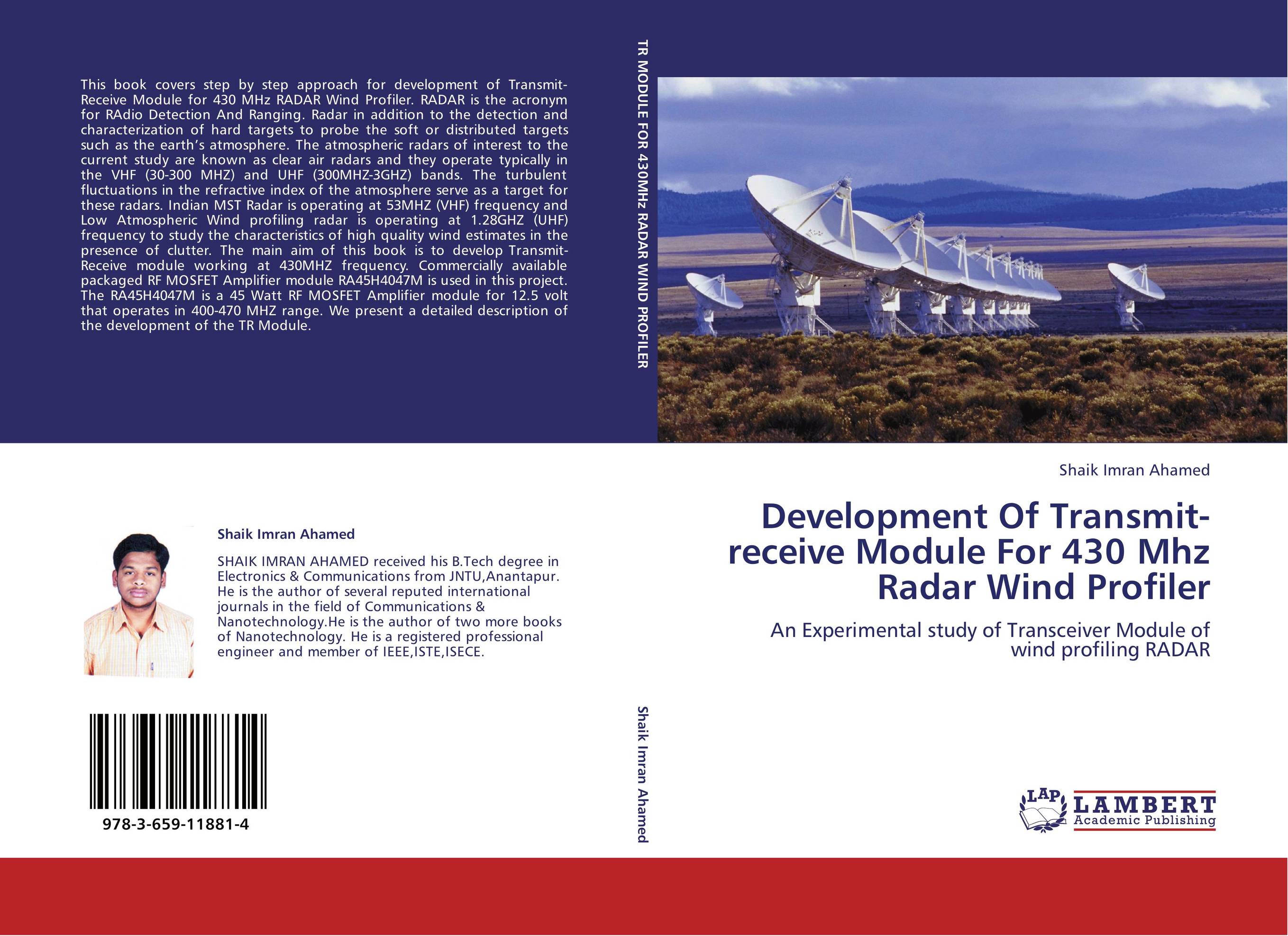 Development Of Transmit-receive Module For 430 Mhz Radar Wind Profiler. An Experimental study of Transceiver Module of wind profiling RADAR.
