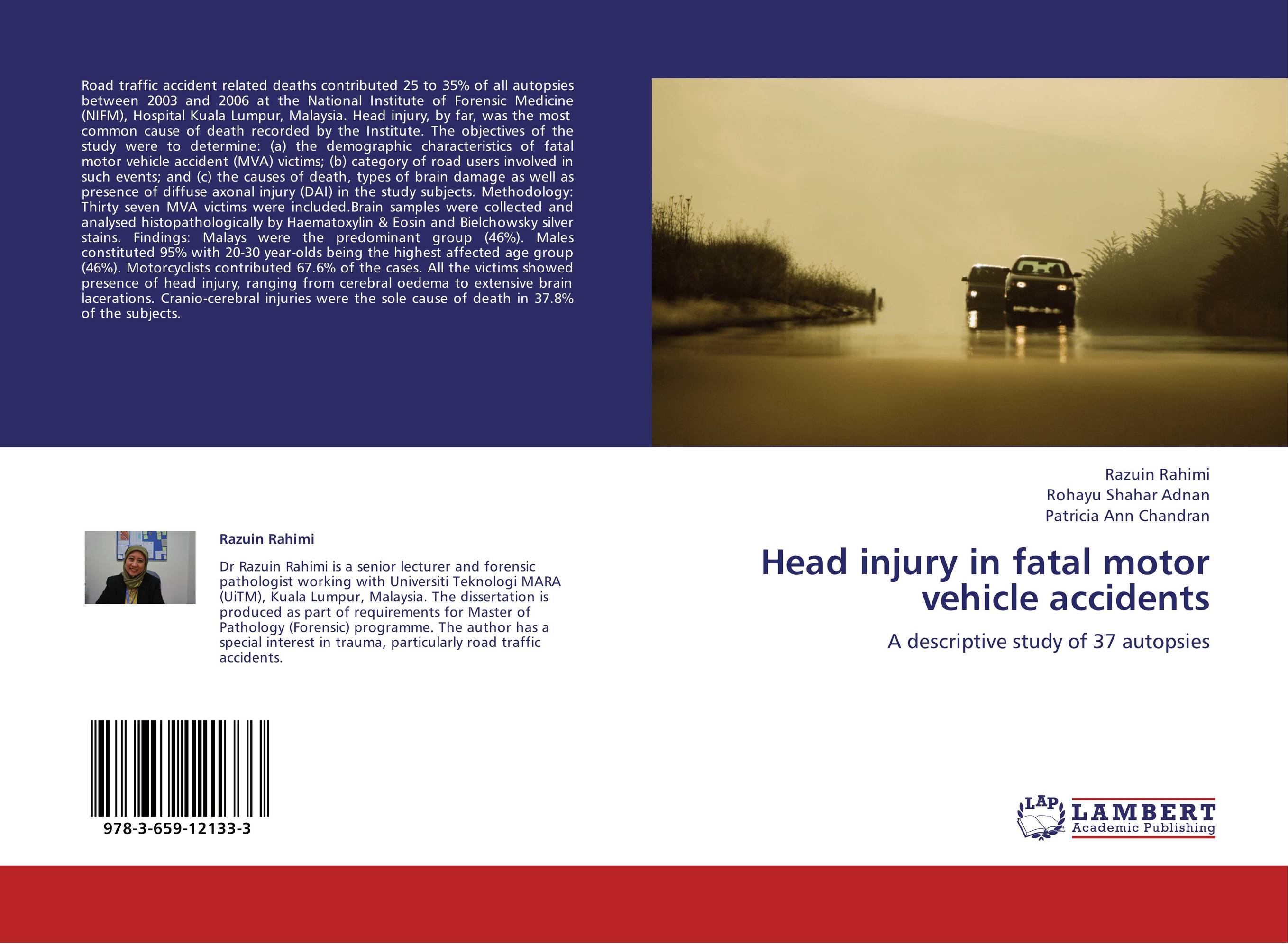 Head injury in fatal motor vehicle accidents. A descriptive study of 37 autopsies.