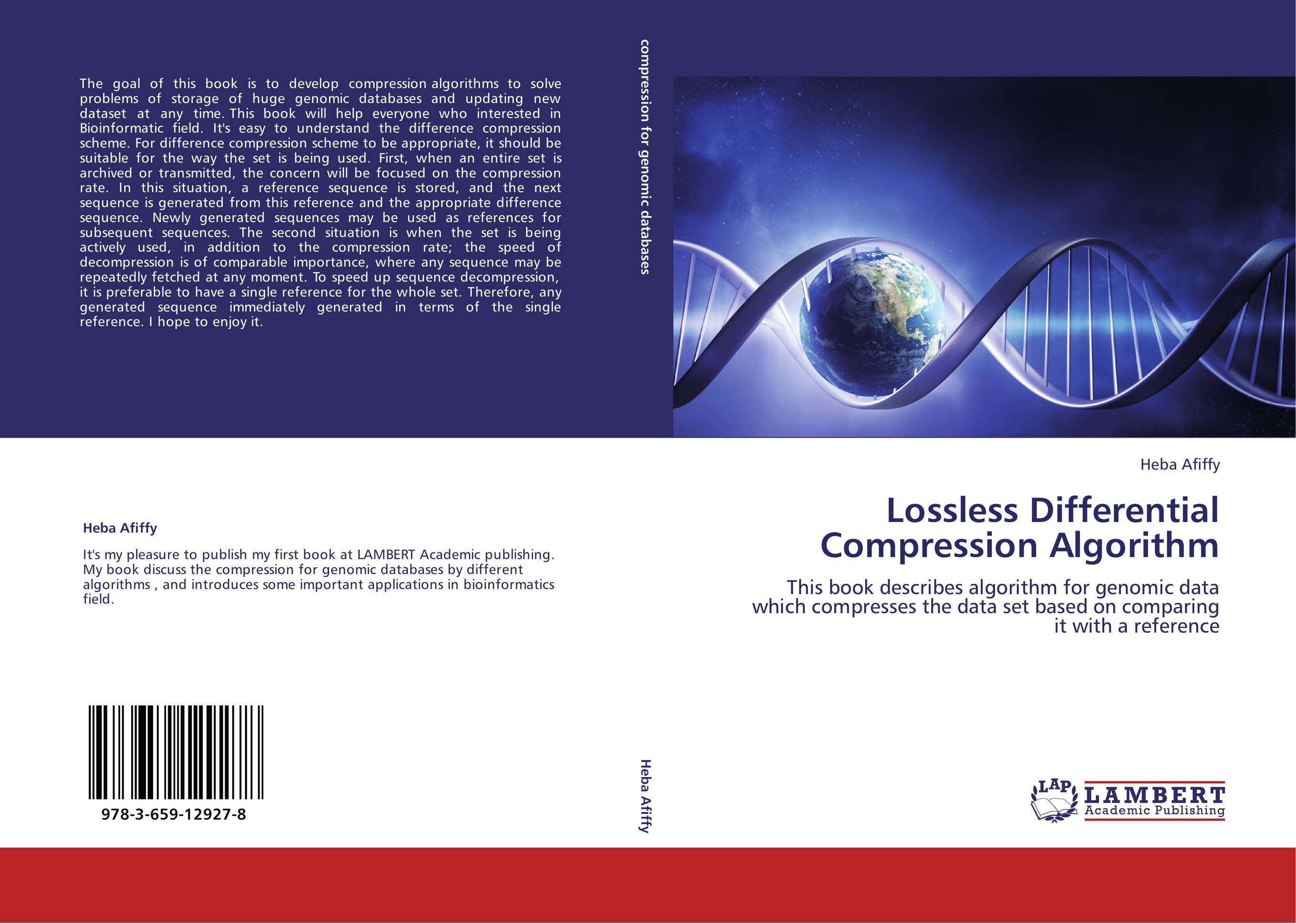 Lossless Differential Compression Algorithm. This book describes algorithm for genomic data which compresses the data set based on comparing it with a reference.
